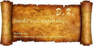 Daróczi Katalin névjegykártya