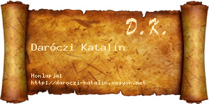 Daróczi Katalin névjegykártya